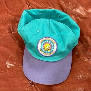 Lisa Simpson for president Teal and Purple Cap with Patch